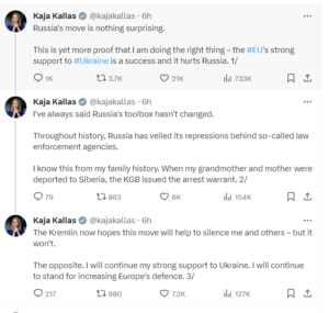 Kaja KallasRecent Tweets