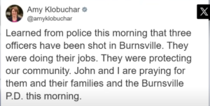 Recent tweet from Amy Klobuchar 