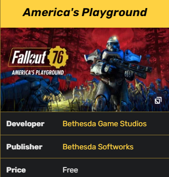 America's Playground in Fallout 76