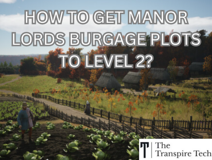 Get Manor Lords Burgage Plots to Level 2