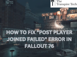 Post Player Joined Failed Error in Fallout 76